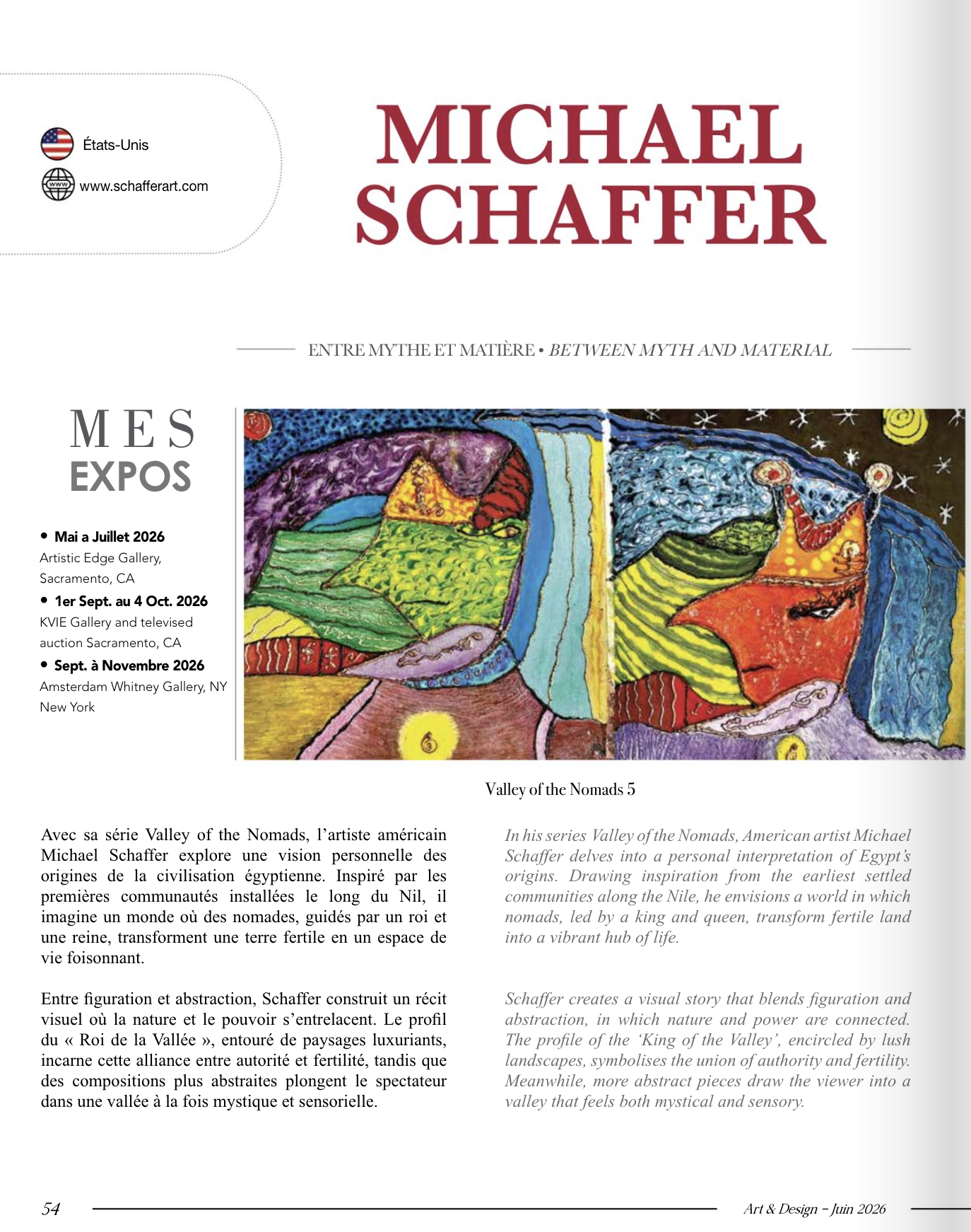 Art & Design Magazine Schaffer Art Article p1